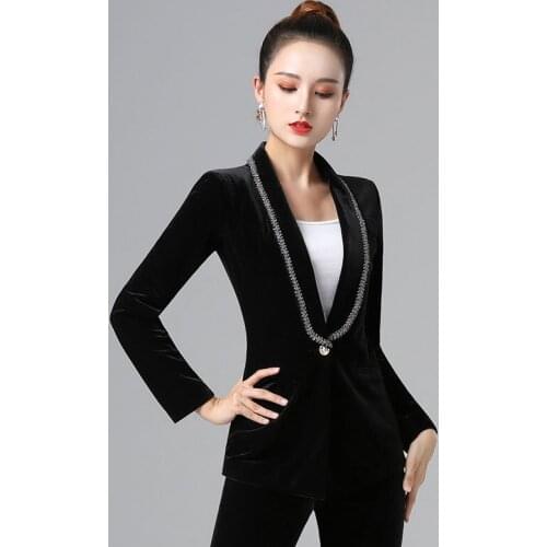 Latin Dance Tops For Women Black Dance Outfit Ballroom Practice Wear Stage Costume Winter Samba Blouse Designer Clothes DL7149