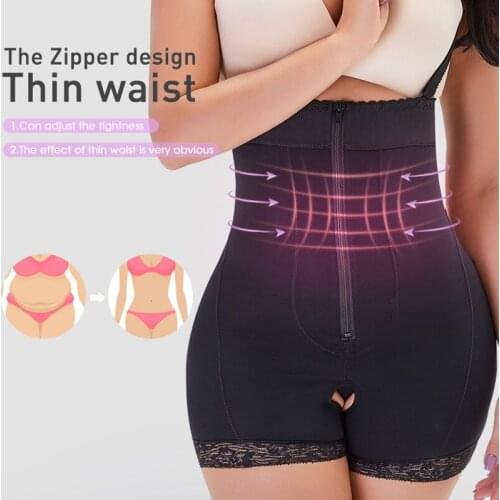 High Waist Curved Tummy Control Body Shaper Womens Shorts Butt Lifter Plus Size Lace Waist Trainer Corset Culotte Taille Haute