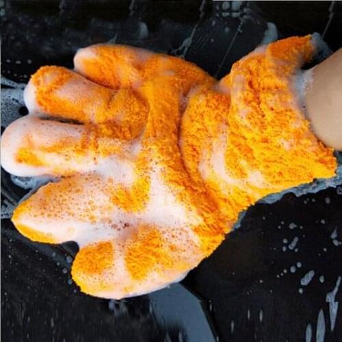 1 Pc Ultra-luxury Microfiber Car Wash Gloves Car Cleaning Tool Home Use Multi-function Cleaning Brush Detailing
