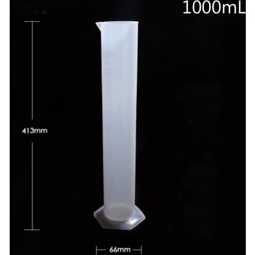 1000mL Food Grade Plastic Measuring Cylinder Thicked PP material laboratory Equipment Graduated Cylinder