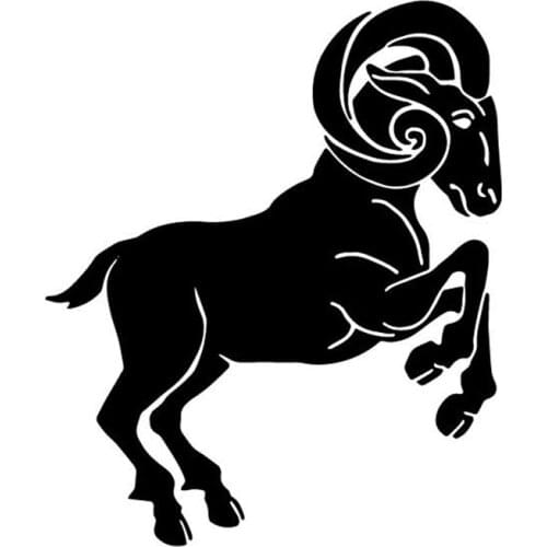 13.1CM*15.6CM Goat Fashion Pattern Vinyl Decal Car Door Decor Car Sticker