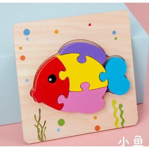 32 style baby animal Wooden three-dimensional puzzle early childhood education educational toy building Y007