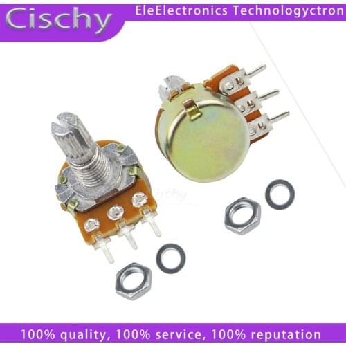 5pcs WH148 B1K B2K B5K B10K B20K B50K B100K B250K B500K B1M 3pin 15mm 1K 2K 5K 10K 20K 50K 100K 250K 500K 1M