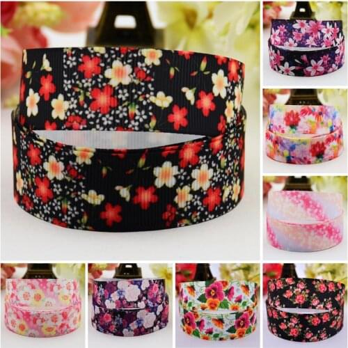 22mm 25mm 38mm 75mm Ruban Flower Cartoon Character printed Grosgrain Ribbon party decoration 10 Yards Mul115