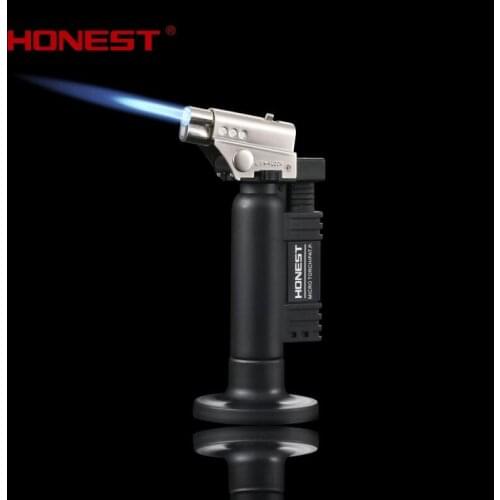 Honest Gas Lighter Supper Strong Blue Windproof Flame Could BE Switched BC-500 Outside BBQ Tool Kitchen Accessories Gift Box