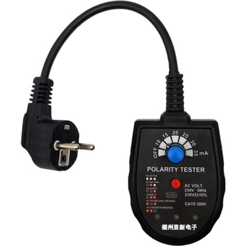 S2001 Socket Detector Power Leakage Detector 3 Phase Polarity Checker Neutral Live Ground Test Tool Voltage Test Socket