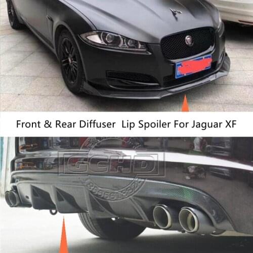 For Jaguar XF XFL 2009 2010 2011 2012 2013 2014 2015 Real Carbon Fiber Front & Rear Diffuser Lip Spoiler Bumper Accessories