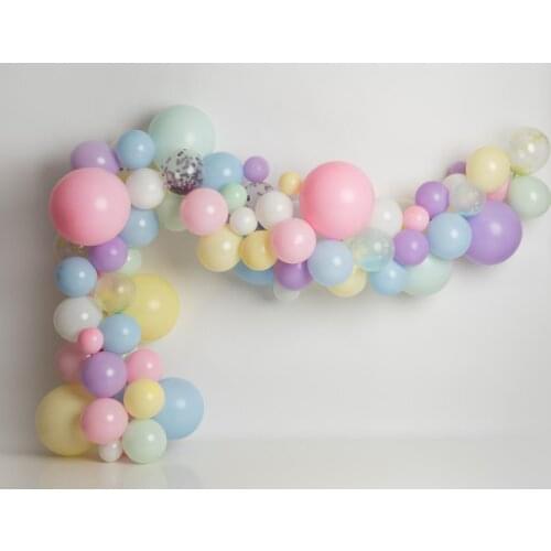 Photography Backdrop 1st Birthday Decor Cake Smash Balloon Pink Girls Photo Background Baby Shower Newborn Kids Studio Photocall