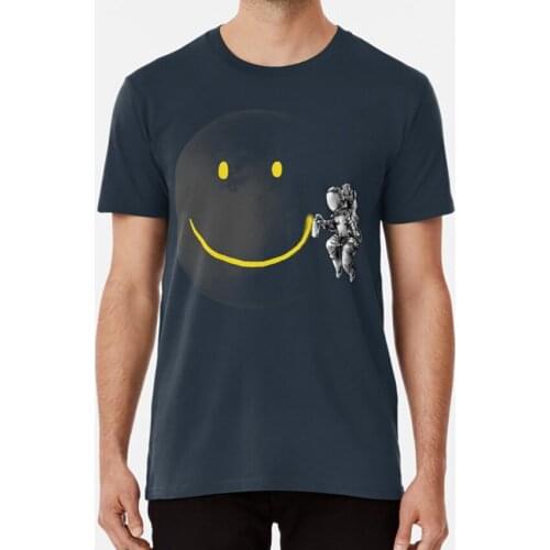 Make A Smile T Shirt Astronaut Space Moon Humor Stars Carbine Fantasy Vandal