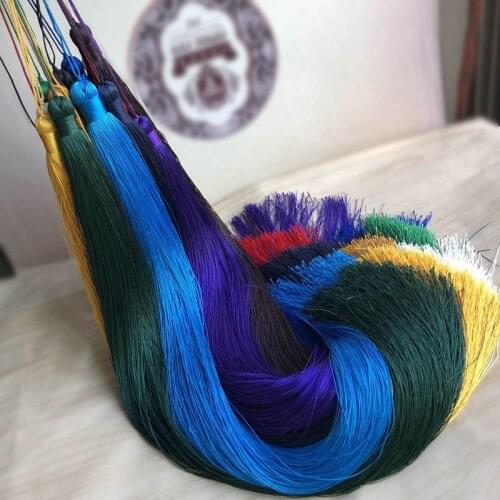 1Pcs 50CM Polyester Silk Beads Tassel Fringe Brush Tassels Trim for Crafts DIY Jewelry Finding Embellish Curtain Accessories