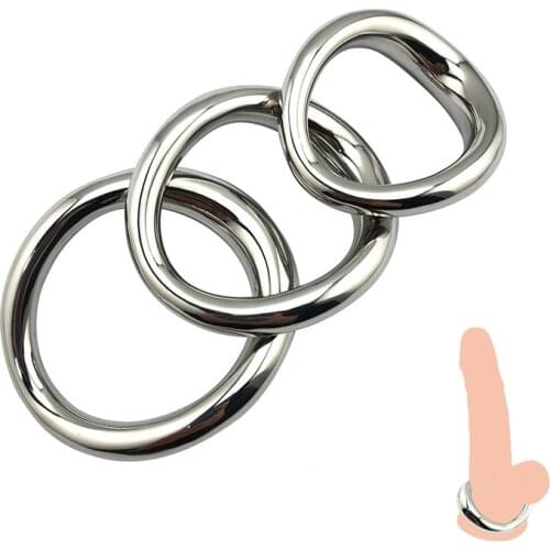 Stainless Steel Penis Ring Cock Sex Rings Toys Scrotum Stretcher Delayed Ejaculation Cock Ring Sex Toys Adult Product For Men