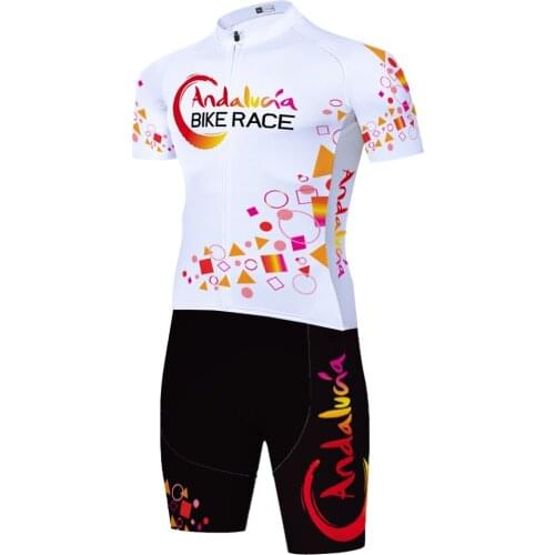 Team skinsuit ANDALUCIA cycling skinsuit bicycle jumpsuit triathlon suit 20D gel pad completo ciclismo estivo 2021
