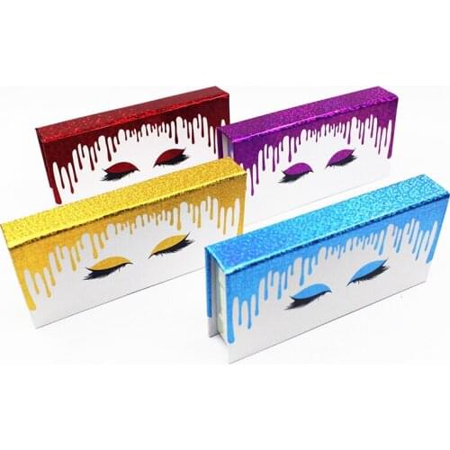 Wholesale False Eyelash Lash Boxes Packaging Eyelash Box Package Custom Rectangle Paper Box Storage Makeup Case Cosmetic Vendors