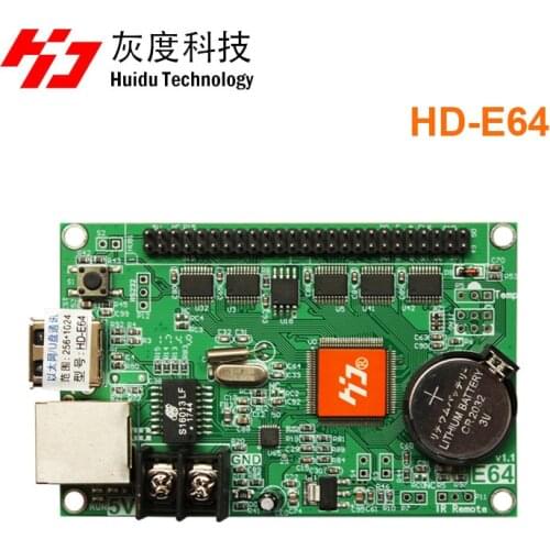 Huidu HD-E64 Ethernet ports LED screen controller card supports single&Dual color Display module Asynchronous led Control Card