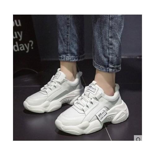 Hot Women Shoes 2020 New Chunky Sneakers for Women White Vulcanize Shoes Casual Fashion Shoes Platform Sneakers Basket