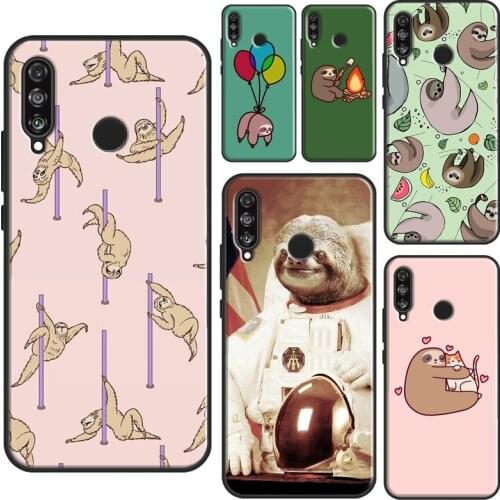 Cute Sloth Animal Case For Huawei P30 Pro P20 P40 Lite P Smart 2021 Nova 5T For Honor 8X 9X 9S 10 X Lite
