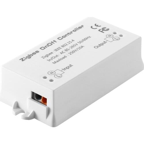 New Zigbee On/Off Controller S-mart Switch APP Remote Control Intelligent Home Module Light Dimmer Controller AC85-265V 10A