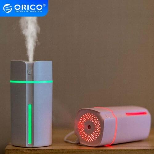 ORICO USB Ultrasonic Air Aroma Essential Oil Diffuser Mute design for Office Home Car Office Colorful LED 280ML Humidificador