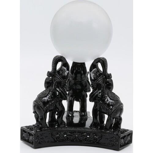 Resin Display Stand Crystal Glass Lens Ball Divination Photography Lensball Elephant Base 40 50 60 80mm Big Magic Sphere Holder