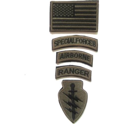 2018 Direct Selling 3d Patches For Clothing 5pcs/set Special Forces Ranger Airborne Military Tactical Patch Badge Embroidery