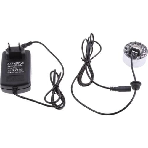 12-LED Mist Maker Fogger Water Fountain Pond Atomizer Air Humidifier-EU Plug