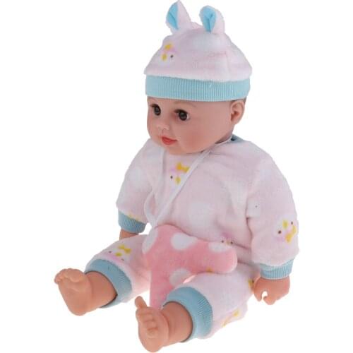 20inch Realistic Newborn Baby Doll Simulation Reborn Infant Doll Wearing Plush Jumpsuit Sleepwear