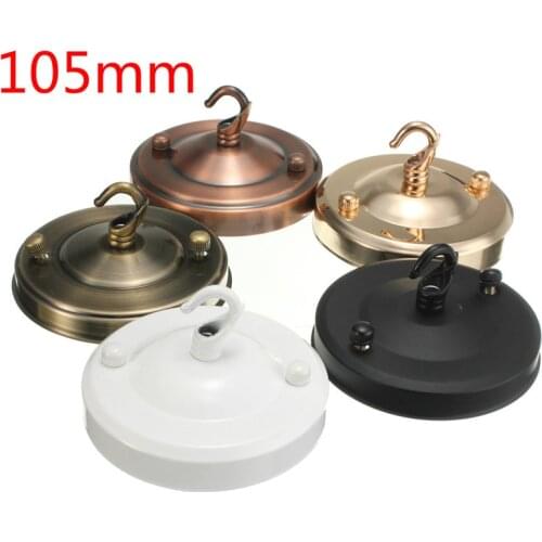 Retro 105mm Diameter Lamp Base Hook Antique Ceiling Rose Hook Plate Holder Light Bulb Fitting Chandelier Lamp Holder Dropship