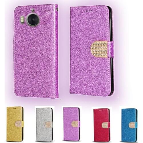 For Huawei Y5 2017 Luxury Glitter Diamond Flip Leather Wallet Phone Case For Huawei Y6 2017 Phone cover card slot