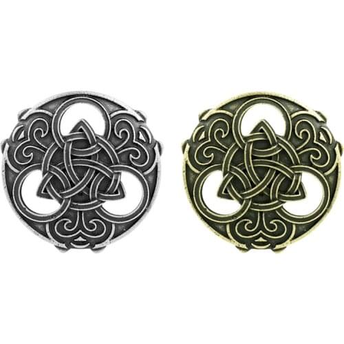 Viking Runes Celts Knot Brooch Round Norse Pins for Collar Bag Clothes Lapel Pin Badge Jewelry Gift Corsage