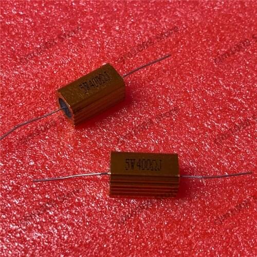 RX24-5W 400R 400RJ Power Metal Shell Case Gold Aluminium Case Wirewound Resistor 5W 400ohm 5% Automobile LED lamp resistors