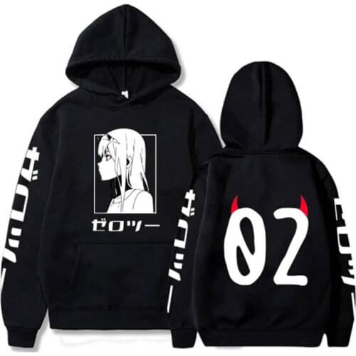 Anime Hoodies Darling In The Franxx Zero Two Hip Hop Manga Hoodie Harajuku Streetwear Women Men Spring/Autumn Tops Sweatshirts