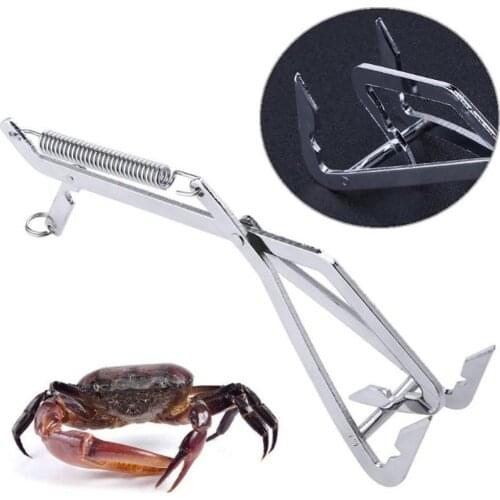 Stainless Steel Outdoor Fishing Crab Catch Grabber Gripper Holder Clamp Tool Fishing Crab Catch Grabber