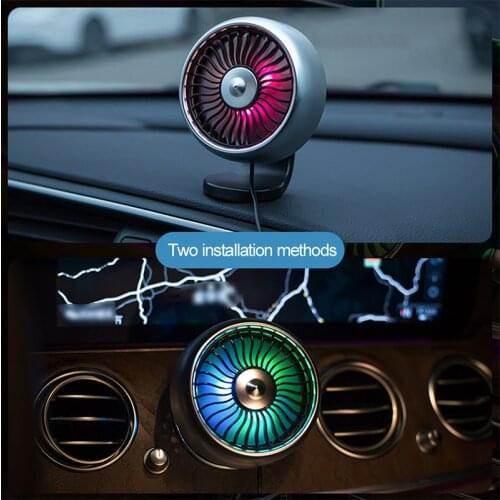 HOT Electric Car Fan 360 Degree Rotatable 3 Speed Dual Head Car Auto Cooling Air Circulator Fan