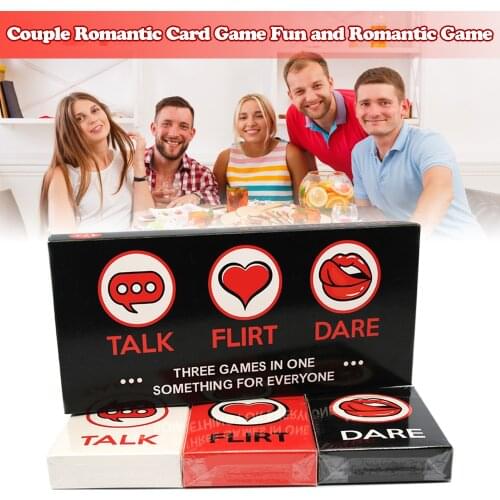 Fun Couple Romantic Card Game Game Deck Talk Or Flirt Or Dare Cards 3 Games Cards 3 Games In 1 Couple Cards Valentines Day Gift