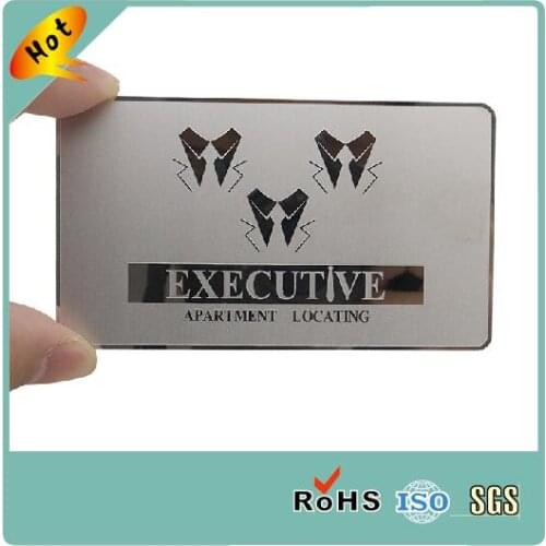 Custom Luxury Mirror Finish Metal Business Card With Competitive Price