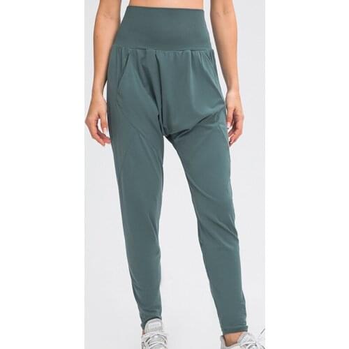 Women Workout high waist Joggers Soft Elastic Fabric Pants with Two Side Pockets Outdoor Sports Tights Sweatpants