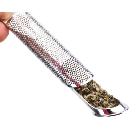 1Pcs Kitchen Accessories new Tea Strainer Stainless Steel Infuser Pipe Design Touch Feel Holder Tool Tea Spoon Infuser Filter