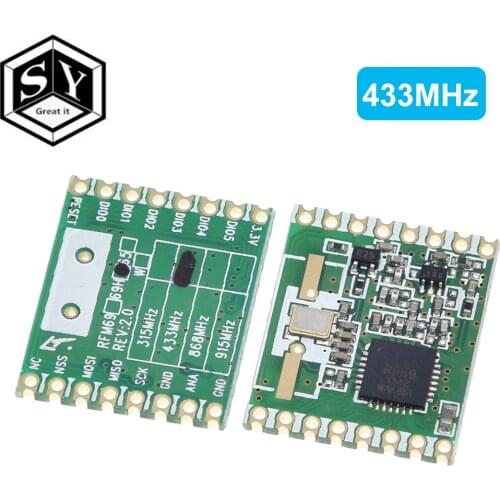 1PCS Great IT RFM69HW 868Mhz/433Mhz/915Mhz + 20dBm HopeRF Wireless Transceiver 868S2 Module For Remote/HM