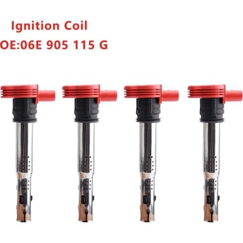 4Pcs Car Ignition Coil For VW Jetta Golf Passat Tiguan CC For Audi A3/4/5/6/7/8 TT Q3/5 R8 OEM NO. 06E905115 ABCDE 07K905715F