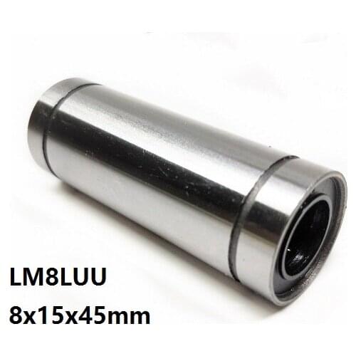 500pcs/lot LM8LUU 45mm Long type linear bearings Linear ball bushings for 8mm shaft 3d printer parts guide 8*15*45mm