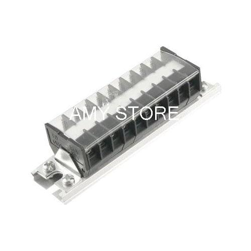 660V 15A 10 Position Aluminum DIN Rail Base Screw Terminal Block