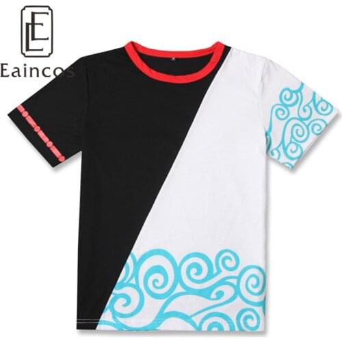 Anime Gintama Sakata Gintoki Tees Cosplay Party Costumes Casual Fashion T-shirts Unisex Tops 3Styles Free Shipping
