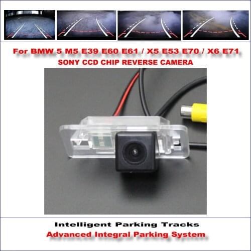 Car Rear Reverse Camera For BMW 5 Series M5 E39 E60 E61 / X5 E53 E70 / X6 E71 HD Intelligent Parking Tracks CAM