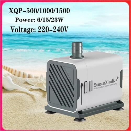 15W/23W Ultra-Quiet Submersible Water Fountain Pump Pond Filter Adjustable Aquarium Water Pump for Fish Tank Garden Fountain