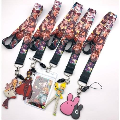 Anime Toilet Bound Hanako kun Key Lanyard ID Badge Holder Phone Neck Strap with Fashion Key Chain Keychain Charms Accessories
