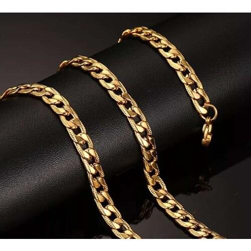 CXQNEWA Stainless Steel 4/6/8/10MM Silver Plated Chain Necklace Never Fade No Allergy Cuban Chain Men Women Hip Jewelry