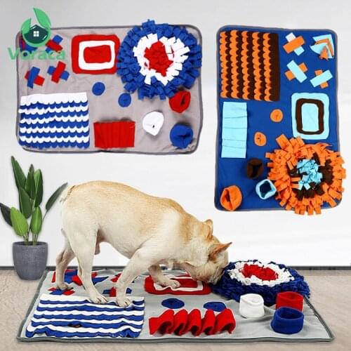 Pet Dog Puzzle Toys Slow Feeding Food Mat Training Foraging Sniffing Mat Funny Cat Toys Snuffelmat Feeder Soft Pad 74*50cm