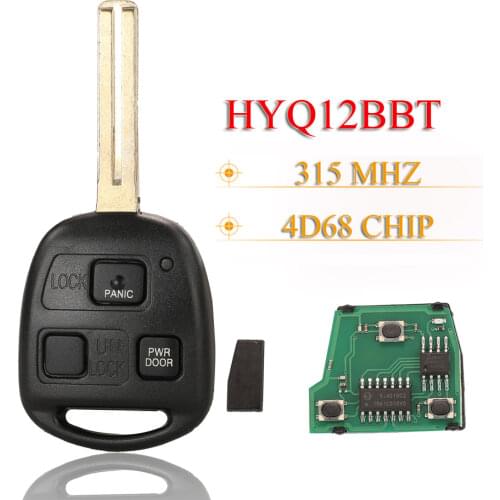 Kutery 3 Buttons Remote Key 315MHZ HYQ12BBT 4D68 Chip For Lexus RX330 2004-2006 RX350 2007-2009 LS430 ES330 SC430 Fit Toyota