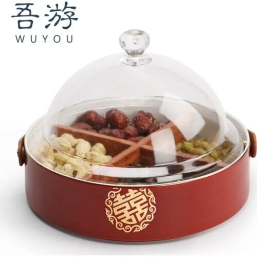 Ceramic Dried Fruit Storage Box Wedding Candy Box Light Luxury Dried Fruit Box with Lid Household Snack Melon Seeds Dried