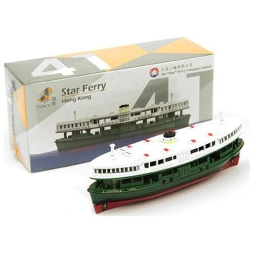 Diecast 1/64 Model Tiny HONG KONG Star Ferry Model Alloy Toy Car Miniature Collection Gift Toys Souvenir Ornaments Display